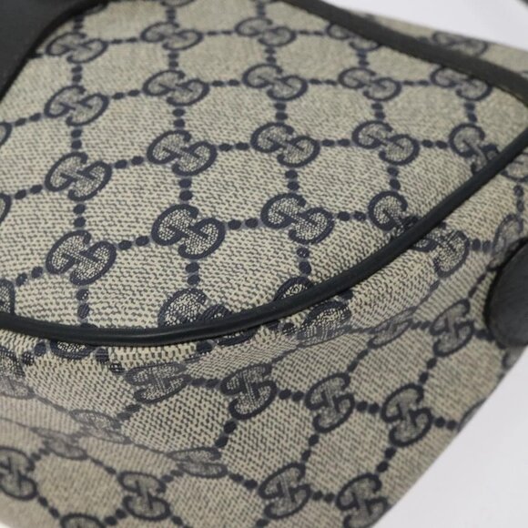 GUCCI GG Supreme Sherry Line Bag PVC Navy Gold Red 89 02 032 Auth BA1735 - Picture 4 of 16